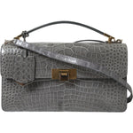 Balenciaga Balenciaga Alligator Leather Medium Shoulder Bag BAG1170 Balenciaga,Category-Bags,Gender-Women,Gray,Material: 100% Alligator Leather,New with tags,Shoulder Bags - Women - Bags,Subcategory-Shoulder,Women