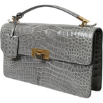 Balenciaga Balenciaga Alligator Leather Medium Shoulder Bag BAG1170 Balenciaga,Category-Bags,Gender-Women,Gray,Material: 100% Alligator Leather,New with tags,Shoulder Bags - Women - Bags,Subcategory-Shoulder,Women
