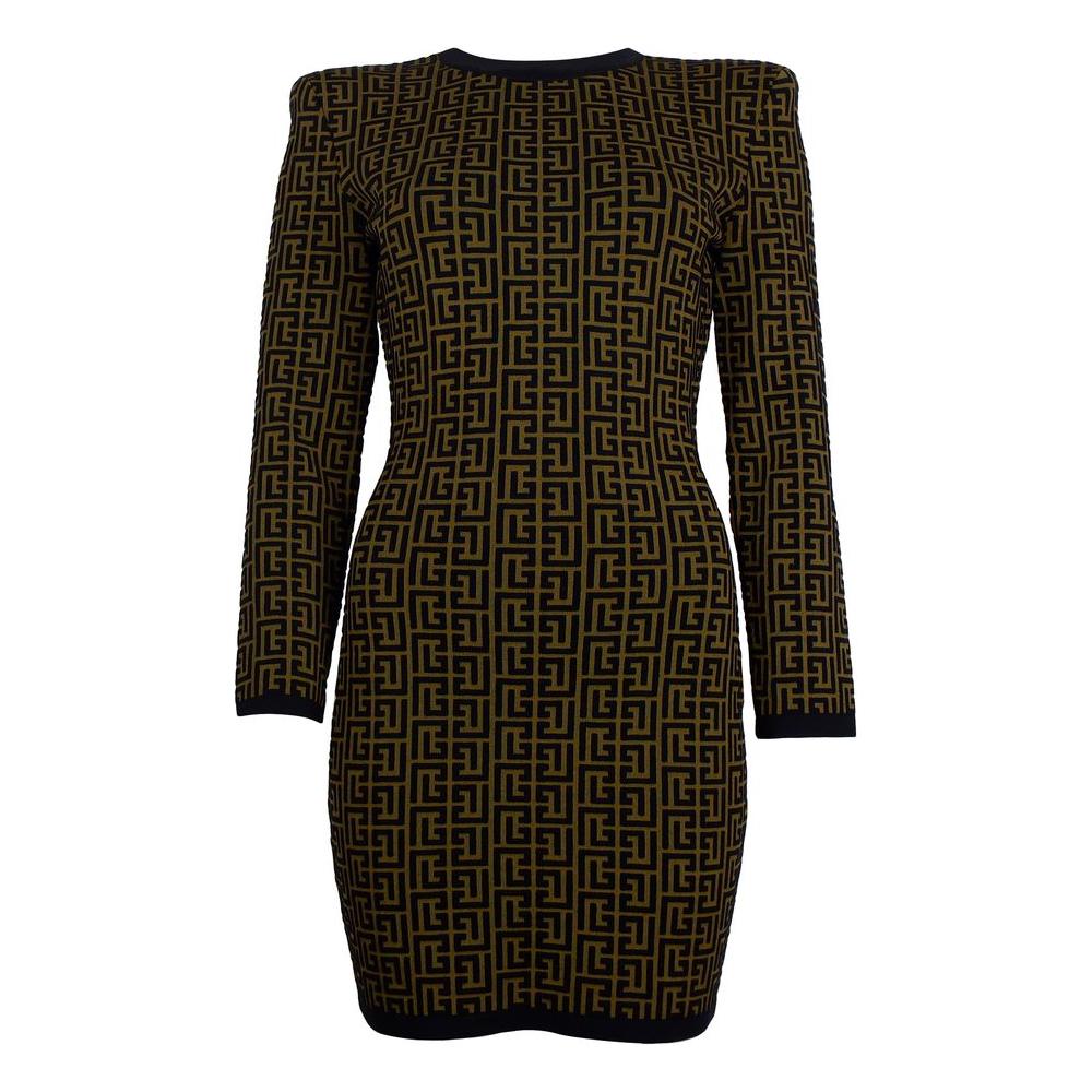Balmain Balmain Brown Wool Dress BA-15390-IT38|XS 1728,67346170016,Balmain,Brown,Dresses - Women - Clothing,IT38|XS,New with tags,Women