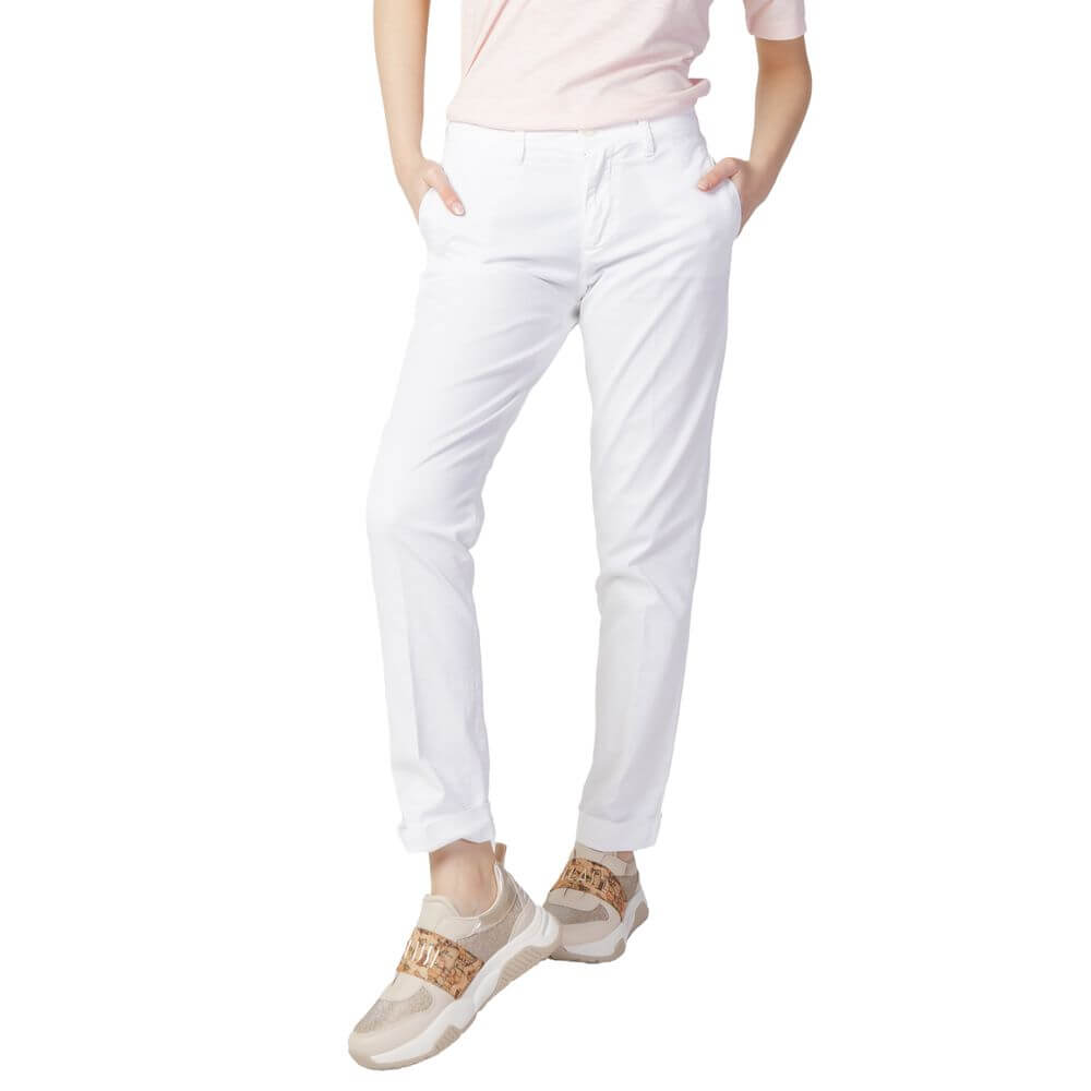Blauer White Cotton Pant