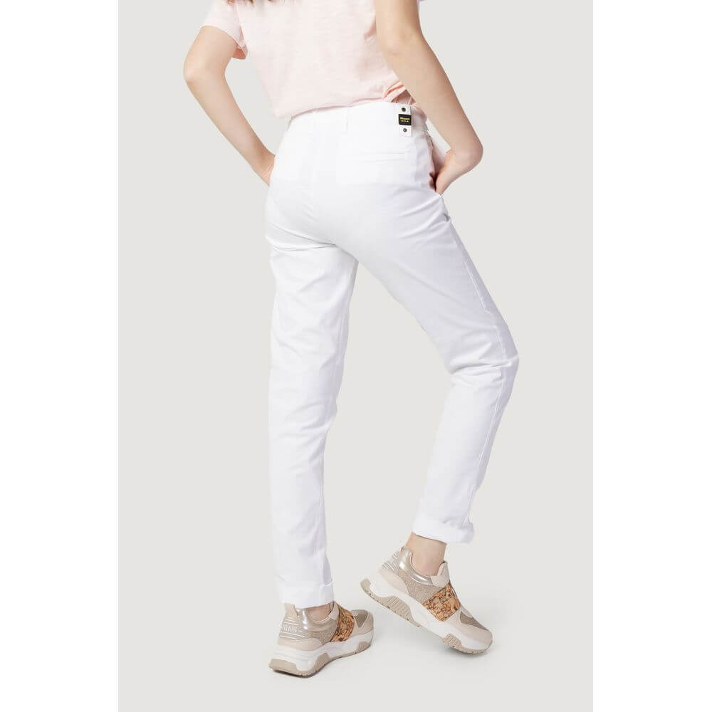 Blauer White Cotton Pant
