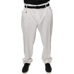Brunello Cucinelli Brunello Cucinelli White Cotton Men Dress Tapered Pants PAN75614-64 1728,64,67345645728,Brunello Cucinelli,Jeans & Pants - Men - Clothing,Material: 100% Cotton,Men,New with tags,White
