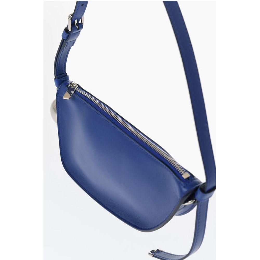 Burberry Burberry Leather SHIELD SLING Shoulder Bag with Silver-Tone Charm BUP640142GD 1728,74866327712,Bags,Blue,Burberry,New with tags,Shoulder Bags - Women - Bags,Women,Women - Bags