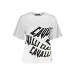Cavalli Class Cavalli Class White Cotton Women T-Shirt CA-37632-L