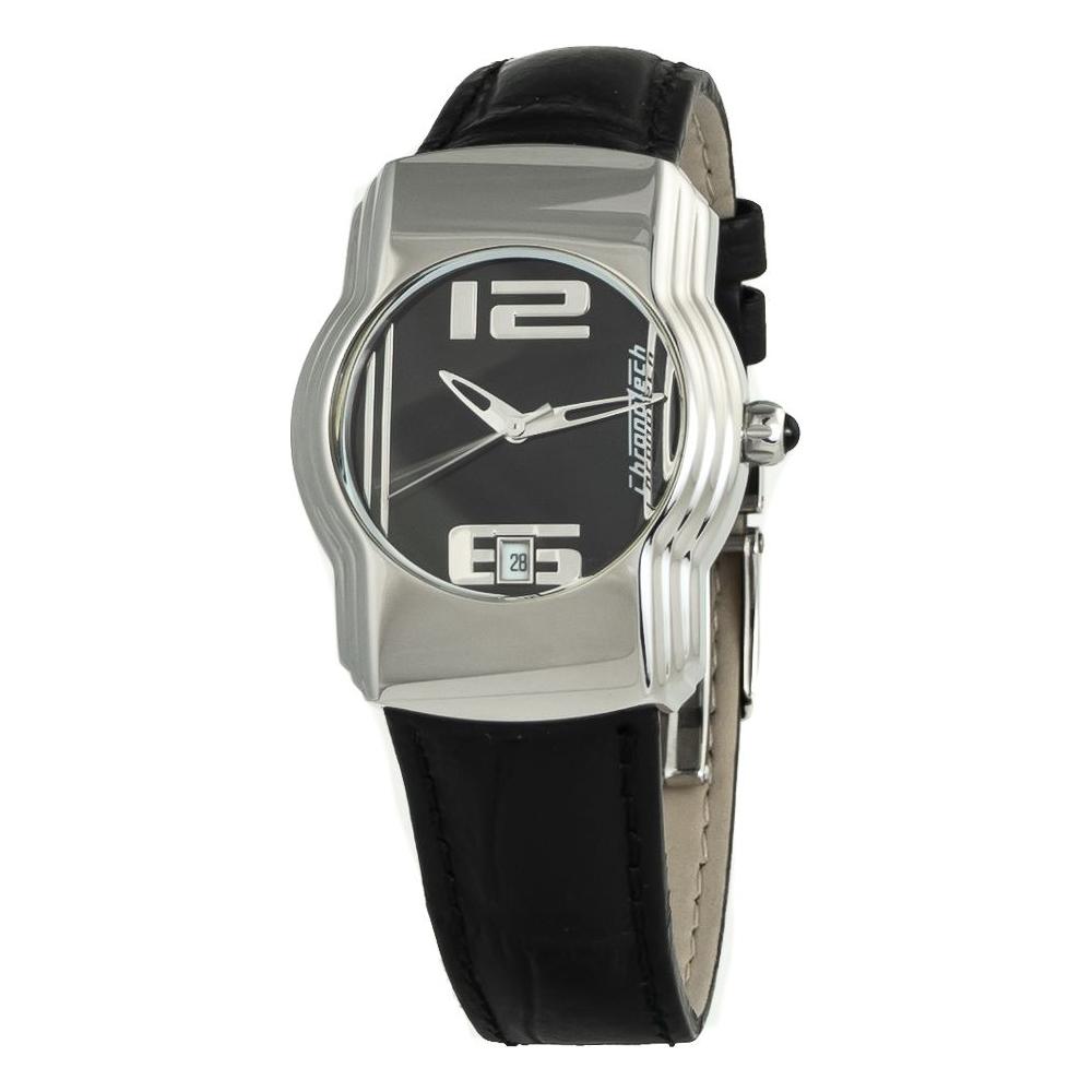Chronotech Chronotech Black Leather Watch CHCT7279M04AC 1728,Black,Chronotech,New with tags,Unisex,Unisex Watches - Watches