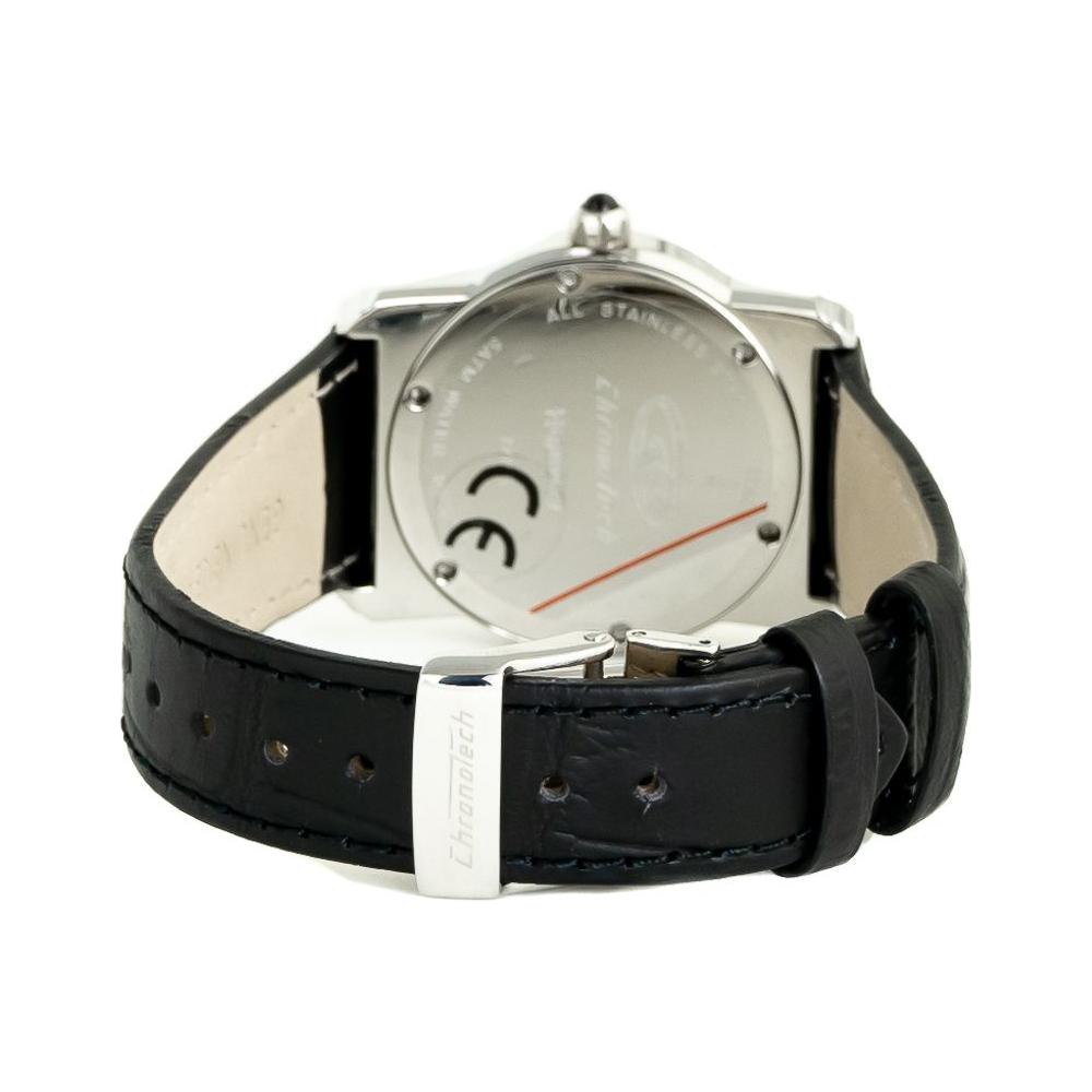 Chronotech Chronotech Black Leather Watch CHCT7279M04AC 1728,Black,Chronotech,New with tags,Unisex,Unisex Watches - Watches