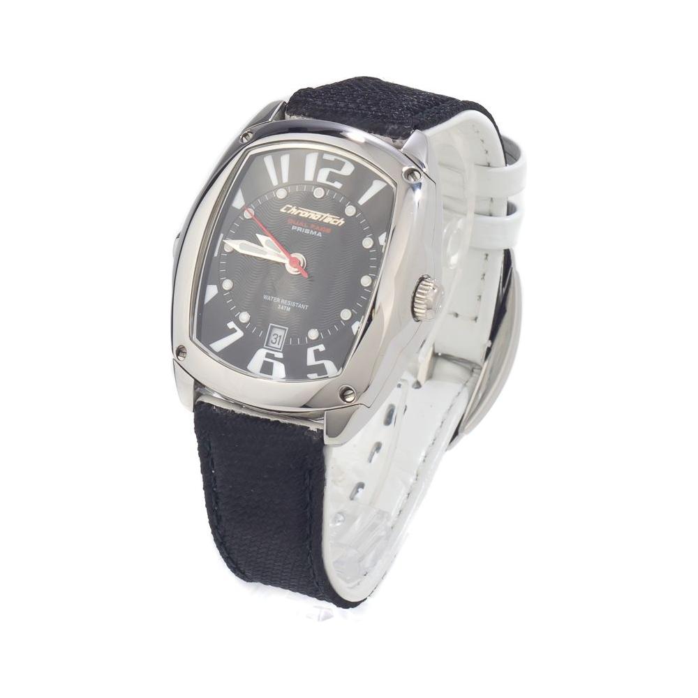 Chronotech Chronotech Black Leather Watch CHCT7696M01AC 1728,Black,Chronotech,Men,New with tags,Watches for Men - Watches