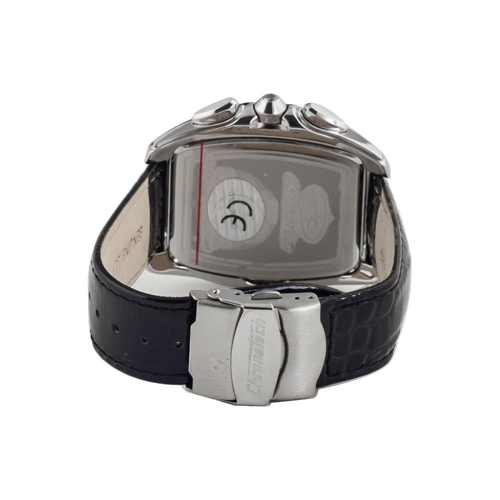 Chronotech Chronotech Black Leather Watch CHCT7895M62AC 1728,Black,Chronotech,Men,New with tags,Watches for Men - Watches