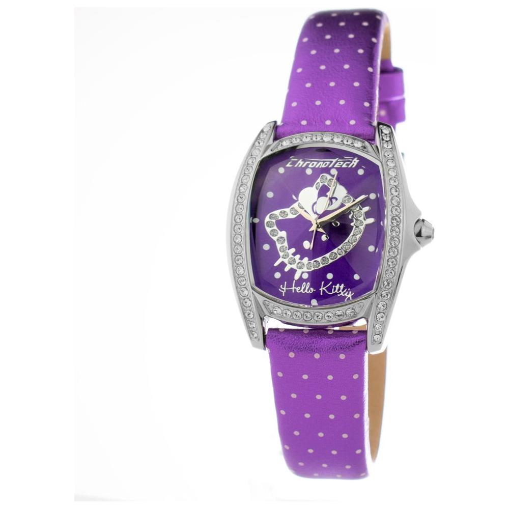 Chronotech Chronotech Purple Leather Watch CHCT7094SS43AC 1728,Chronotech,New with tags,Purple,Watches for Women - Watches,Women