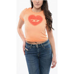 Diesel RED TAG Ribbed Cropped T-ELE Crew-neck T-shirt