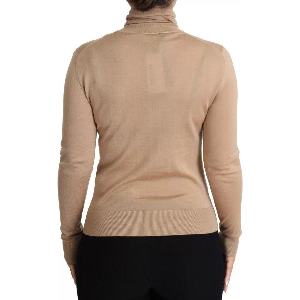 Dolce & Gabbana Dolce & Gabbana Beige Cashmere Silk Turtleneck Pullover Sweater TSH5695-36 1728,67345645728,Beige,Dolce & Gabbana,IT36 | XS,Material: 70% Cashmere 30% Silk,Preowned / Defect,Sweaters - Women - Clothing,Women
