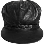 Dolce & Gabbana Dolce & Gabbana Black Calf Newsboy Capello Cabbie Hat HAT9852 1728,67345645728,Accessories,Black,Dolce & Gabbana,Hat - Women - Accessories,Material: Leather,Preowned / Defect,Women,Women - Accessories