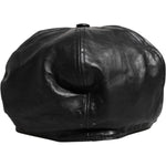 Dolce & Gabbana Dolce & Gabbana Black Calf Newsboy Capello Cabbie Hat HAT9852 1728,67345645728,Accessories,Black,Dolce & Gabbana,Hat - Women - Accessories,Material: Leather,Preowned / Defect,Women,Women - Accessories