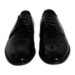 Dolce & Gabbana Black Calfskin Leather Derby Men Dress Shoes Dolce & Gabbana Black