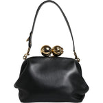 Dolce & Gabbana Black Calfskin Leather Shoulder Clutch Bag Dolce & Gabbana Dark Slate Gray