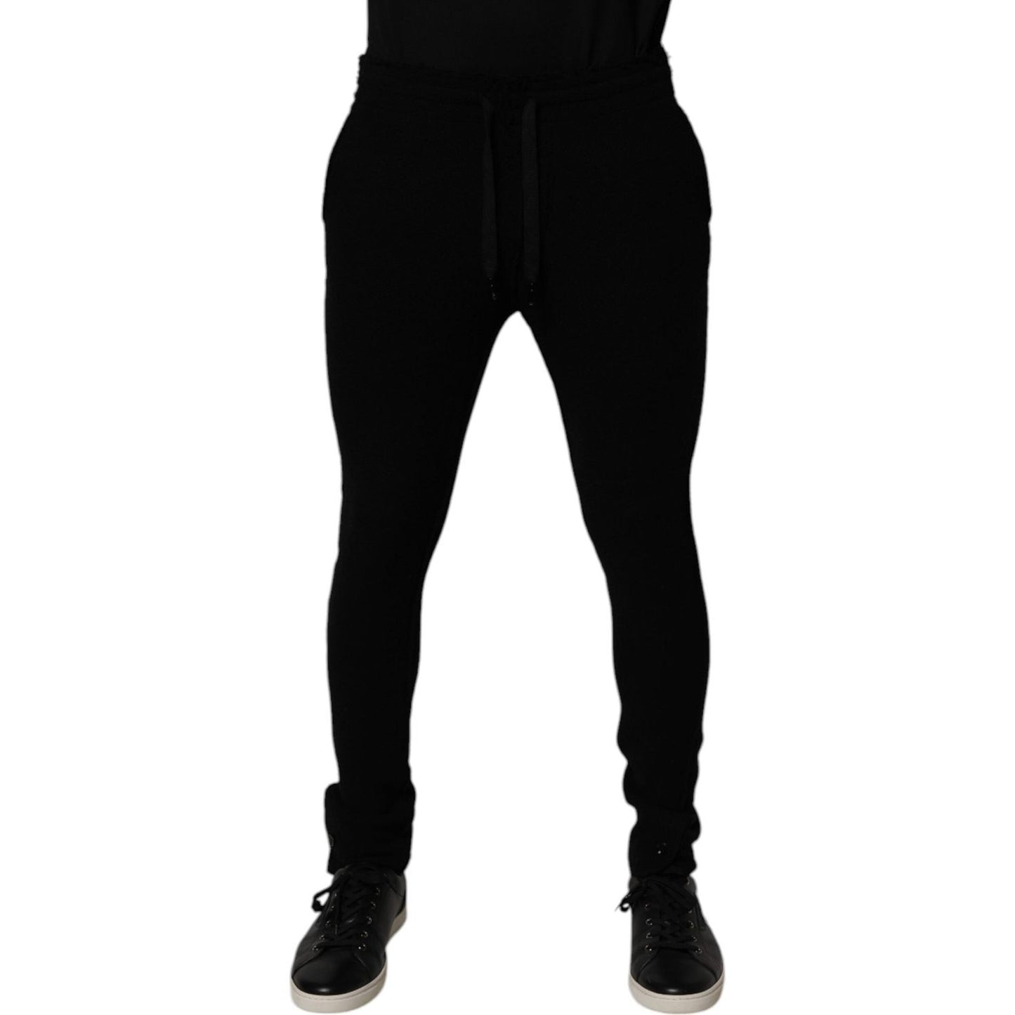 Dolce & Gabbana Black Cashmere Jogger Men Sweatpants Pants PAN75196-48