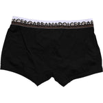 Dolce & Gabbana Black Cotton Stretch Regular Boxer Underwear