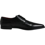 Dolce & Gabbana Black Leather Derby Formal Dress Shoes Dolce & Gabbana Black