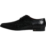 Dolce & Gabbana Black Leather Derby Formal Dress Shoes Dolce & Gabbana Black