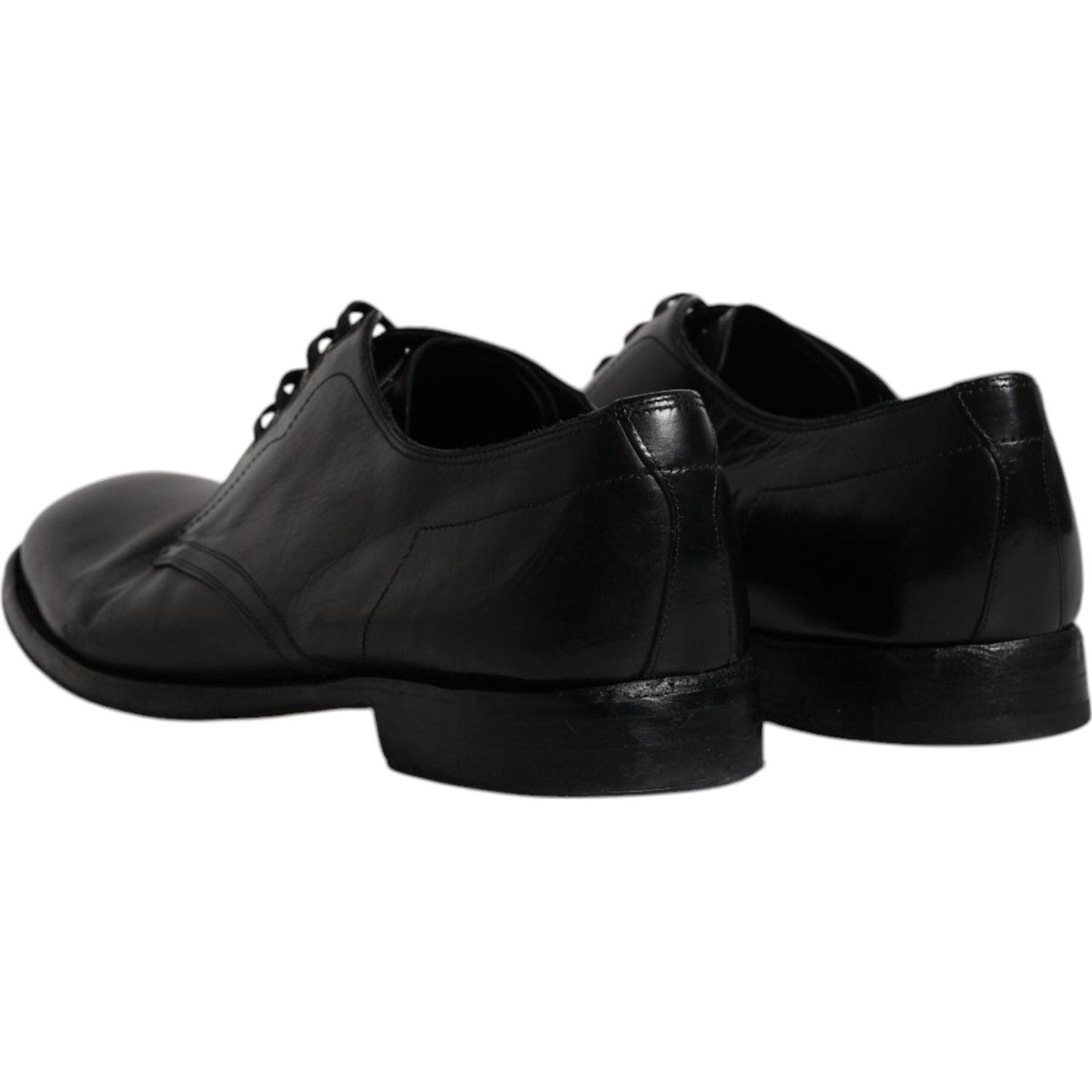 Dolce & Gabbana Dolce & Gabbana Black Leather Derby Formal Men Dress Shoes MV6463-45 1728,67345645728,Black,Dolce & Gabbana,EU45/US12,Formal - Men - Shoes,Material: 100% Calf Leather,Men,Preowned / Defect