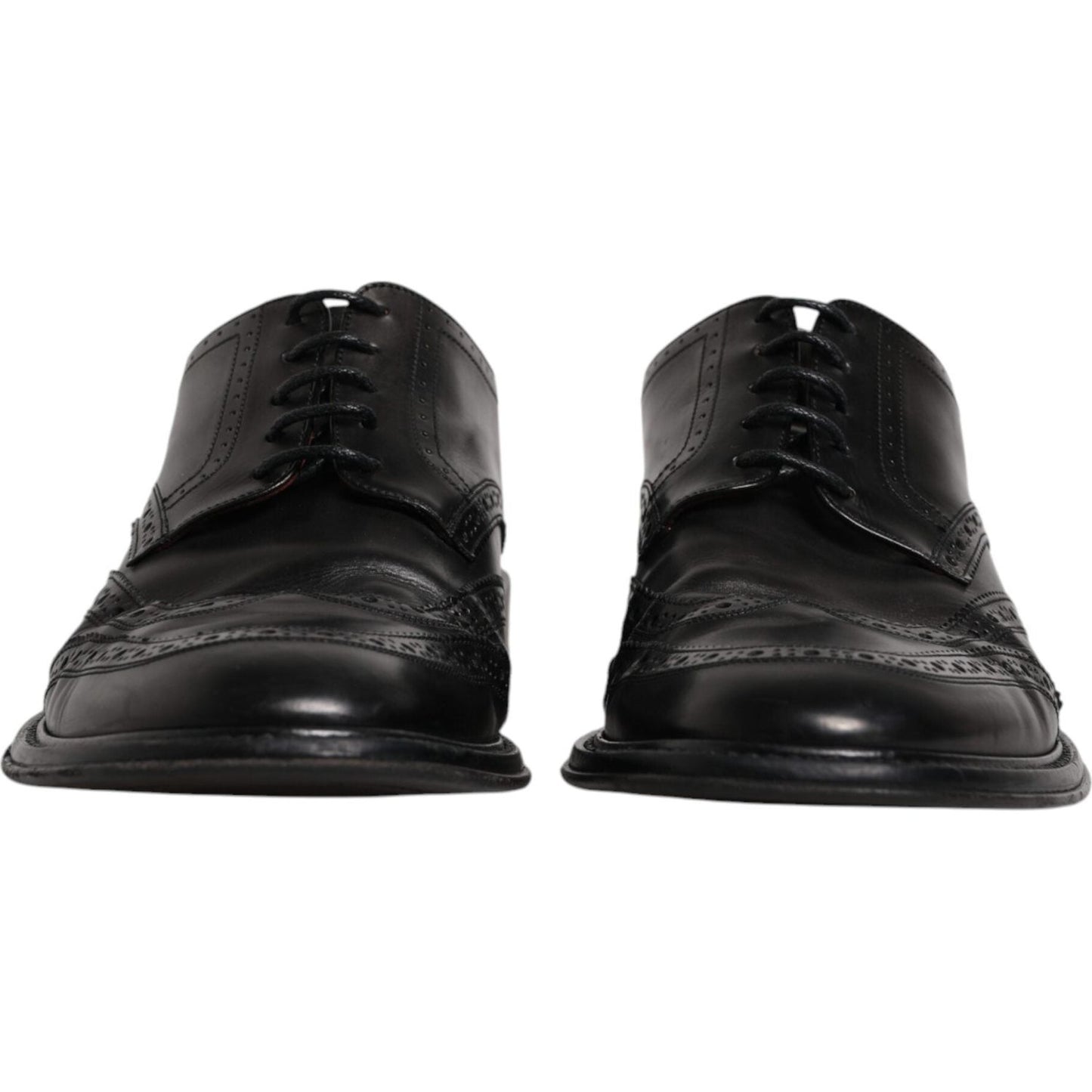 Dolce & Gabbana Dolce & Gabbana Black Leather Derby Wingtip Formal Shoes MV6499-44 1728,67345645728,Black,Dolce & Gabbana,EU44/US11,Formal - Men - Shoes,Material: 100% Calfskin Leather,Men,Preowned / Defect