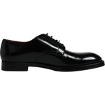Dolce & Gabbana Black Leather Lace Up Men Derby Formal Shoes Dolce & Gabbana Black