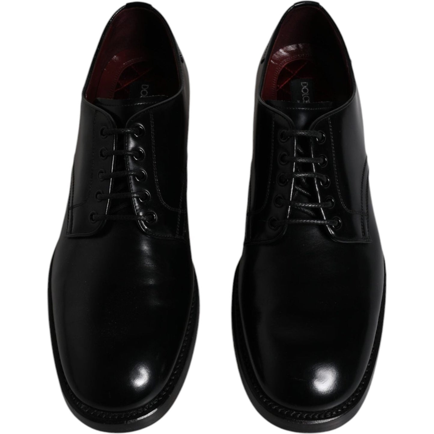 Dolce & Gabbana Dolce & Gabbana Black Leather Lace Up Men Derby Formal Shoes MV6457-43 1728,67345645728,Black,Dolce & Gabbana,EU43/US10,Formal - Men - Shoes,Material: 100% Calf Leather,Men,Men - Shoes,Preowned / Defect,Shoes