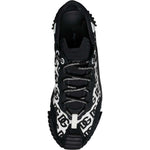 Dolce & Gabbana-Dolce & Gabbana Black Logo Lace Up Low Top NS1 Sneakers Shoes-1728,67345645728,Black and White,Dolce & Gabbana,EU44/US11,Material: 70% Nylon 20% Leather 10% Elastane,Men,Men - Shoes,Preowned / Defect,Shoes,Sneakers - Men - Shoes-MV7194#2-4