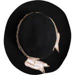 Dolce & Gabbana Dolce & Gabbana Black Logo Sequin Embroidery Wide Brim Hat HAT9645-57 1728,57 cm|S,67345645728,Accessories,Black,Dolce & Gabbana,Hat - Women - Accessories,Material: 90% Rabbit 6% Viscose 4% Cotton,New with tags,Women,Women - Accessories