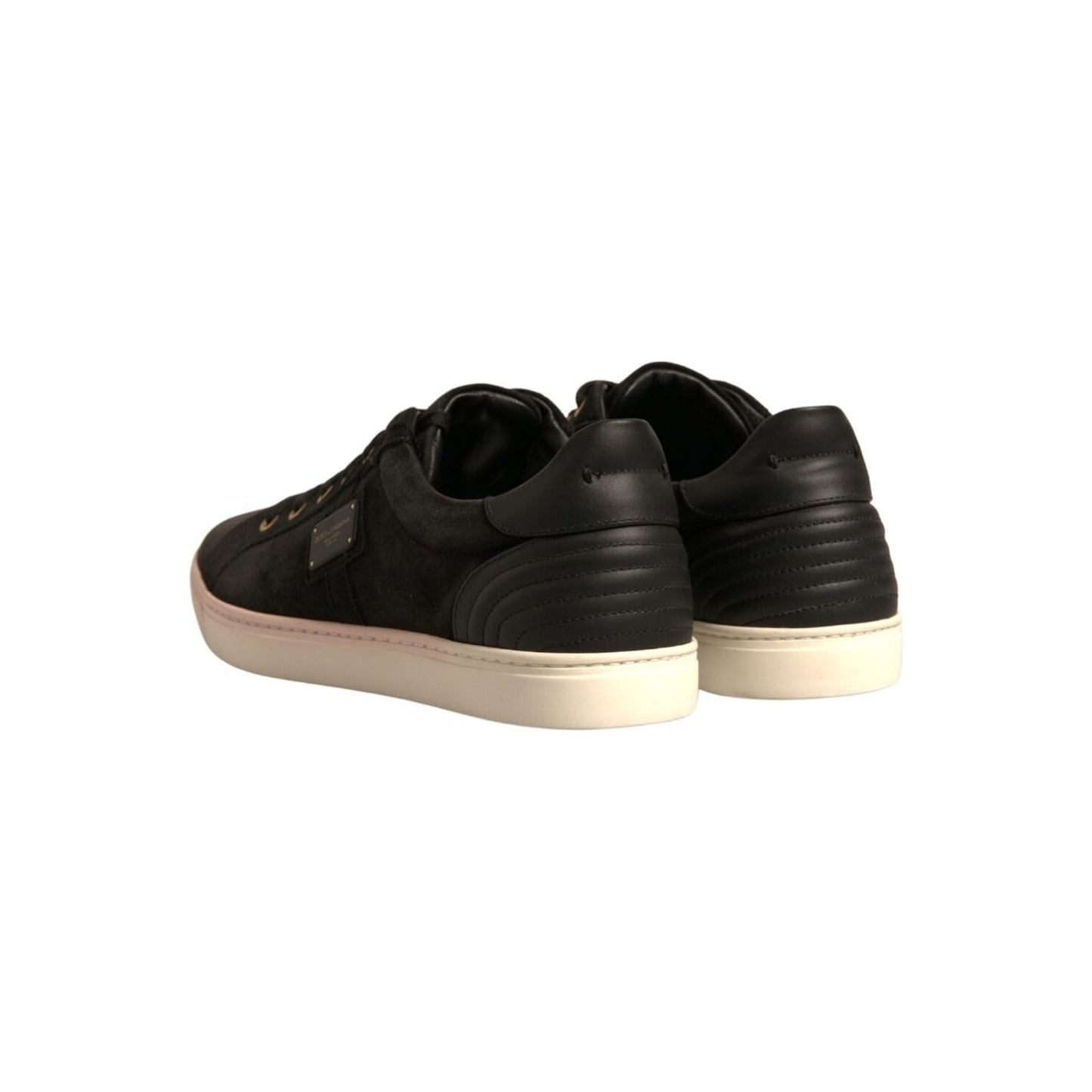 Dolce & Gabbana Dolce & Gabbana Black Logo Suede Leather Men Sneakers Shoes MV7020-39 1728,67345645728,Black,Dolce & Gabbana,EU39/US6,Material: 100% Goatskin Leather (suede),Men,Preowned / Defect,Sneakers - Men - Shoes