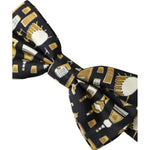 Dolce & Gabbana Black Silk Cocktail Adjustable Neck Men Bow Tie Dolce & Gabbana Tan
