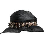 Dolce & Gabbana Dolce & Gabbana Black Straw Crystal Embellished Wide Brim Hat HAT9648-56 1728,56 cm|XS,57 cm|S,67345645728,Accessories,Black,Dolce & Gabbana,Hat - Women - Accessories,Material: 90% Straw 9% Cotton 1% Elastane,New with tags,Women,Women - Ac