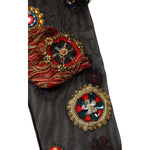 Dolce & Gabbana Dolce & Gabbana Black Stretch Carretto Crystal Stockings Socks SCS2166-M 16% Elastane,1728,67345645728,Black,Dolce & Gabbana,M,Material: 84% Nylon,New with tags,Other - Women - Accessories,Women
