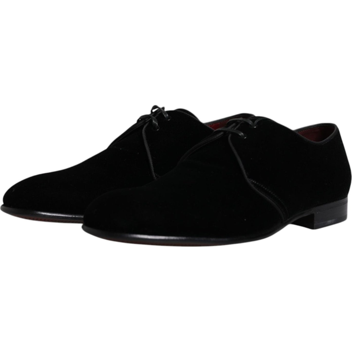 Dolce & Gabbana Dolce & Gabbana Black Velvet Leather Lace Up Derby Shoes MV6360-41.5 1728,67345645728,Black,Dolce & Gabbana,EU41.5/US8.5,Formal - Men - Shoes,Material: 100% Calf Leather (velvet),Men,New with tags