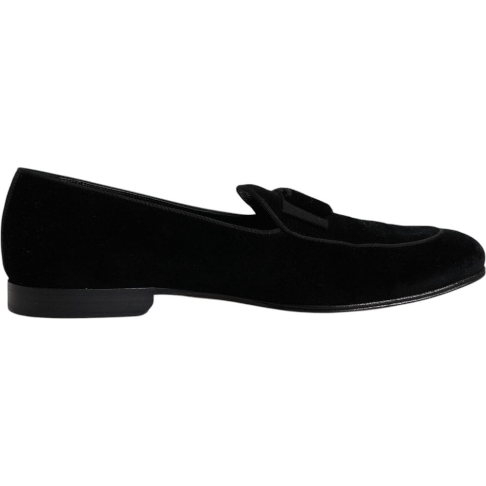 Dolce & Gabbana Dolce & Gabbana Black Velvet Loafers Formal Men Dress Shoes MV6520-44.5 1728,67345645728,Black,Dolce & Gabbana,EU44.5/US11.5,Formal - Men - Shoes,Material: 64% Cotton 36% Viscose (VELVET),Men,Preowned / Defect