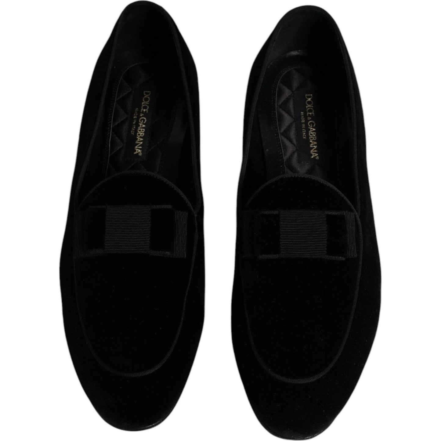 Dolce & Gabbana Dolce & Gabbana Black Velvet Loafers Formal Men Dress Shoes MV6520-44.5 1728,67345645728,Black,Dolce & Gabbana,EU44.5/US11.5,Formal - Men - Shoes,Material: 64% Cotton 36% Viscose (VELVET),Men,Preowned / Defect