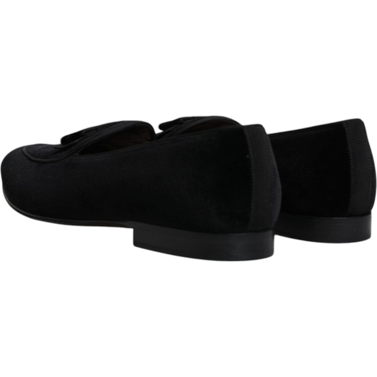 Dolce & Gabbana Dolce & Gabbana Black Velvet Loafers Formal Men Dress Shoes MV6520-44.5 1728,67345645728,Black,Dolce & Gabbana,EU44.5/US11.5,Formal - Men - Shoes,Material: 64% Cotton 36% Viscose (VELVET),Men,Preowned / Defect