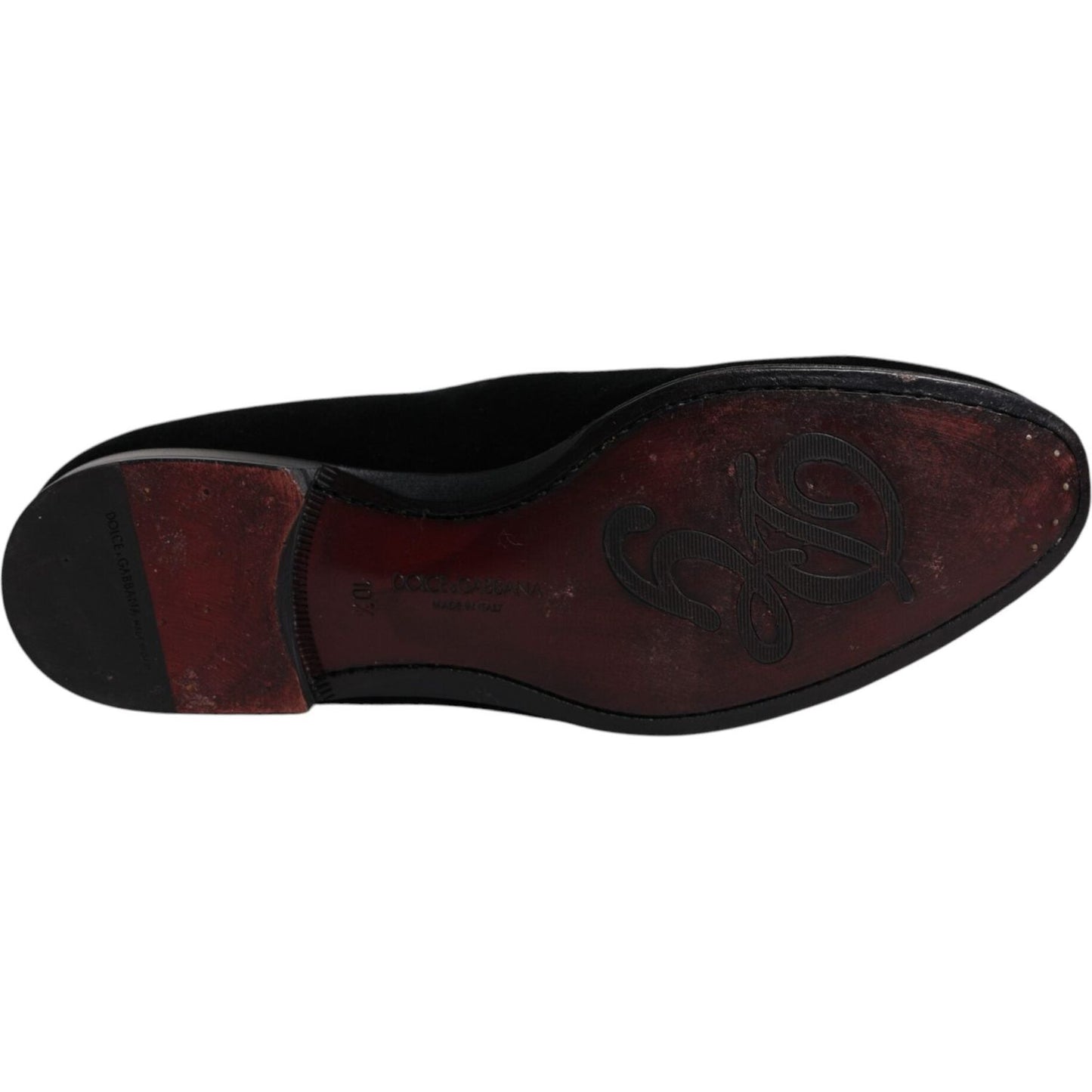 Dolce & Gabbana Dolce & Gabbana Black Velvet Loafers Formal Men Dress Shoes MV6520-44.5 1728,67345645728,Black,Dolce & Gabbana,EU44.5/US11.5,Formal - Men - Shoes,Material: 64% Cotton 36% Viscose (VELVET),Men,Preowned / Defect