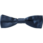 Dolce & Gabbana Blue Satin Silk Adjustable Neck Men Bow Tie Dolce & Gabbana Dark Slate Gray