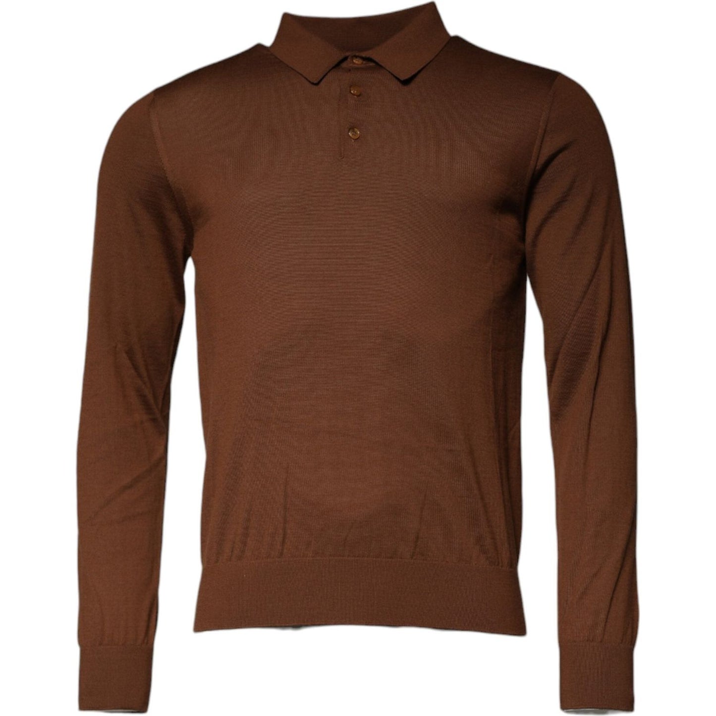 Dolce & Gabbana Brown Cashmere Buttoned Men Pullover Sweater TSH87578-48