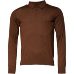 Dolce & Gabbana Brown Cashmere Buttoned Men Pullover Sweater TSH87578-48