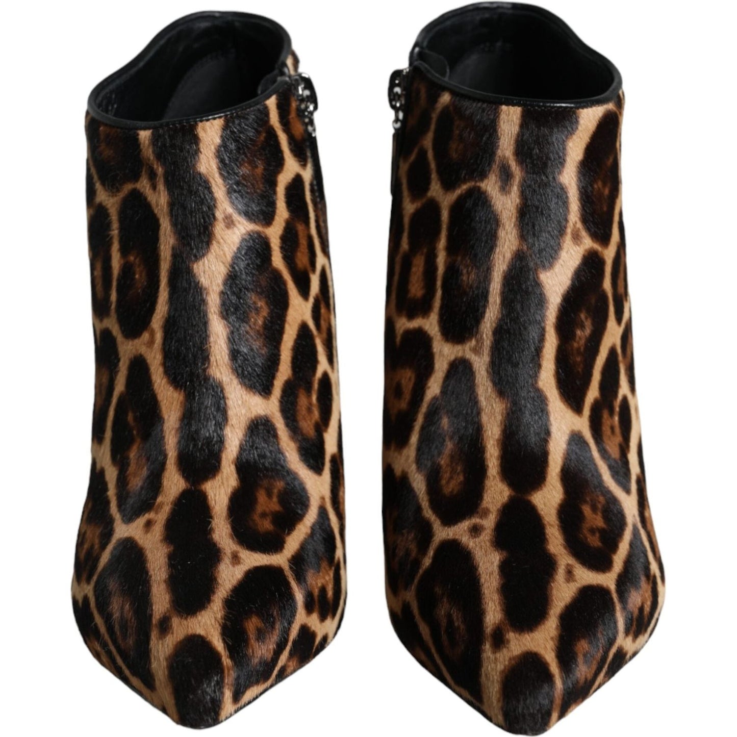 Dolce & Gabbana Dolce & Gabbana Brown Leopard Calf Fur Heels Ankle Boots Shoes LA11323-37.5 1728,67345645728,Boots - Women - Shoes,Brown,Dolce & Gabbana,EU37.5/US7,Material: 94% Calf Fur 6% Lamb Leather,New with tags,Women