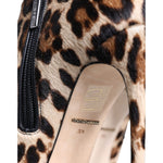 Dolce & Gabbana Dolce & Gabbana Brown Leopard Calf Fur Heels Ankle Boots Shoes LA11323-37.5 1728,67345645728,Boots - Women - Shoes,Brown,Dolce & Gabbana,EU37.5/US7,Material: 94% Calf Fur 6% Lamb Leather,New with tags,Women