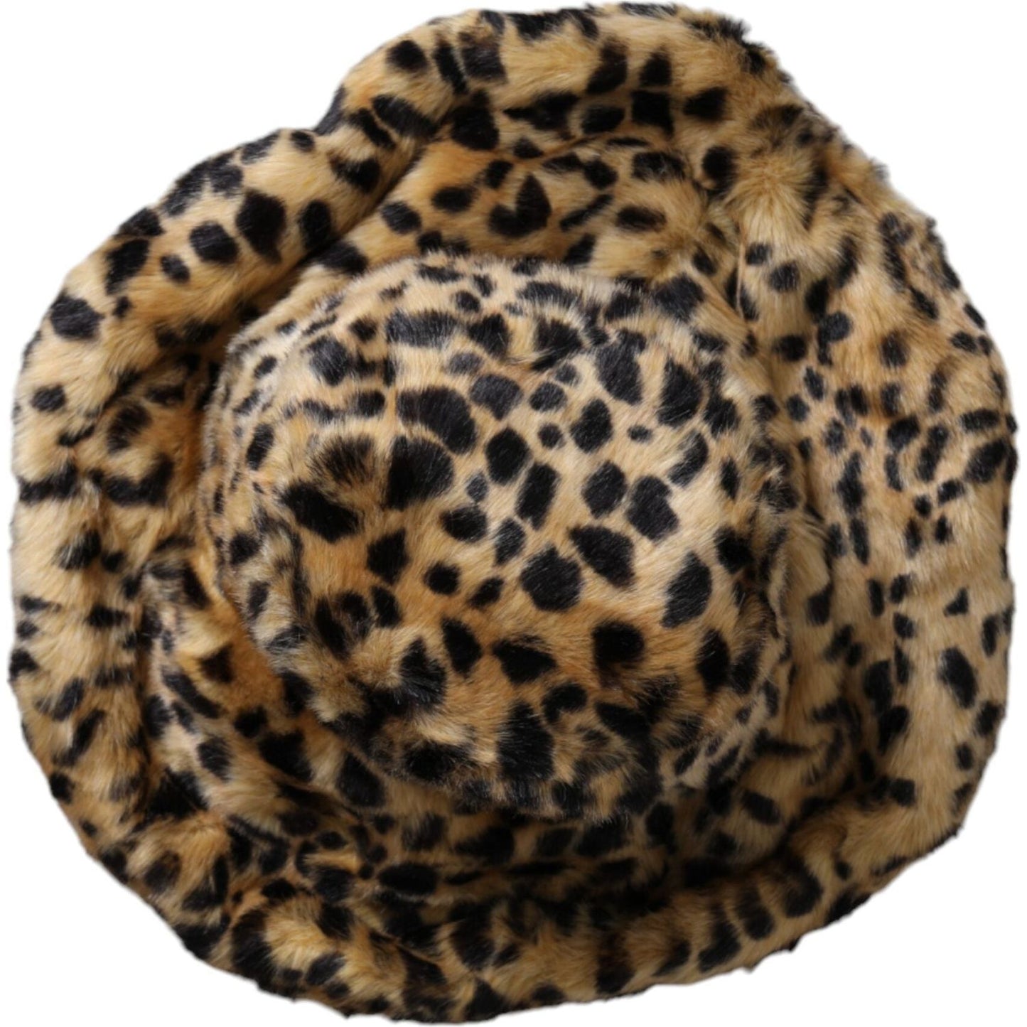 Dolce & Gabbana Brown Leopard Fur Women Bucket Hat HAT9579-57