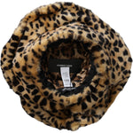 Dolce & Gabbana Brown Leopard Fur Women Bucket Hat HAT9579-57