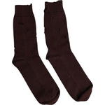 Dolce & Gabbana Dolce & Gabbana Brown Solid Cotton Stretch Mid Calf Socks SCS2219-L