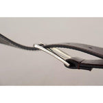 Dolce & Gabbana Dark Brown Leather Logo Engraved Metal Buckle Belt Dolce & Gabbana Gray