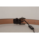 Dolce & Gabbana Dolce & Gabbana Elegant Black Leather Logo Buckle Belt WMB153 - 90 1728,67345645728,90 cm / 36 Inches,Belts - Women - Accessories,Black,Dolce & Gabbana,Material: Leather,New with tags,Women
