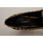 Dolce & Gabbana Dolce & Gabbana Elegant Gold Jacquard Brocade Pumps LA9965 - 36 1728,67345645728,Dolce & Gabbana,EU36/US5.5,Gold,Material: 67% Leather 16% Acetate 9% Polyester 8% Cotton,New with tags,Pumps - Women - Shoes,Women