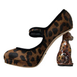 Dolce & Gabbana Elegant Leopard Heel Pumps for Chic Sophistication LA10270-35.5